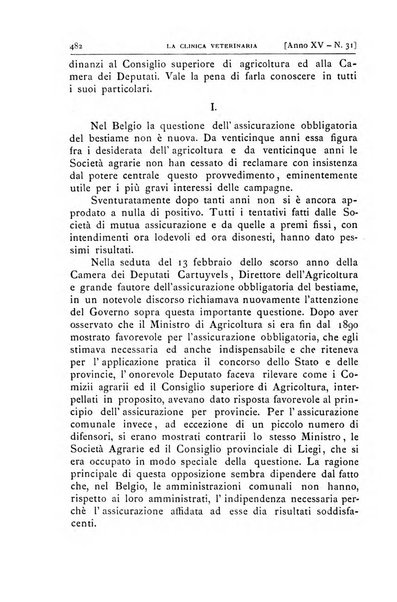 La clinica veterinaria rivista di medicina e chirurgia pratica degli animali domestici