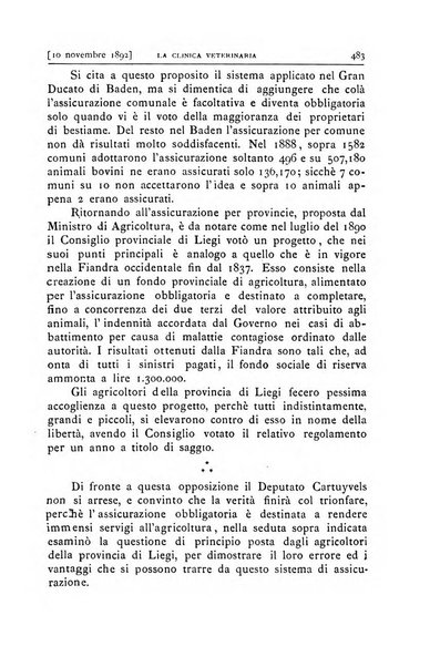 La clinica veterinaria rivista di medicina e chirurgia pratica degli animali domestici