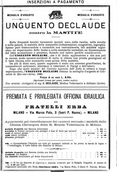 La clinica veterinaria rivista di medicina e chirurgia pratica degli animali domestici