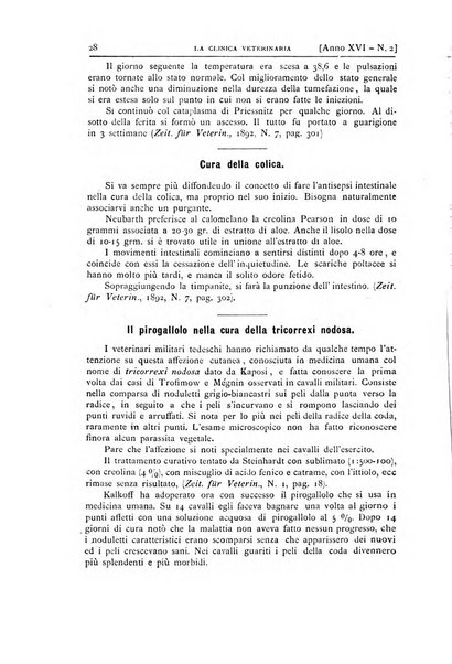 La clinica veterinaria rivista di medicina e chirurgia pratica degli animali domestici