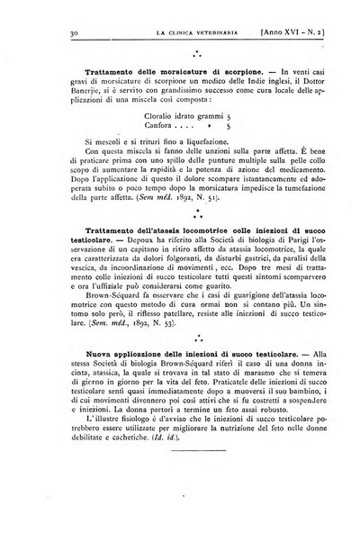 La clinica veterinaria rivista di medicina e chirurgia pratica degli animali domestici