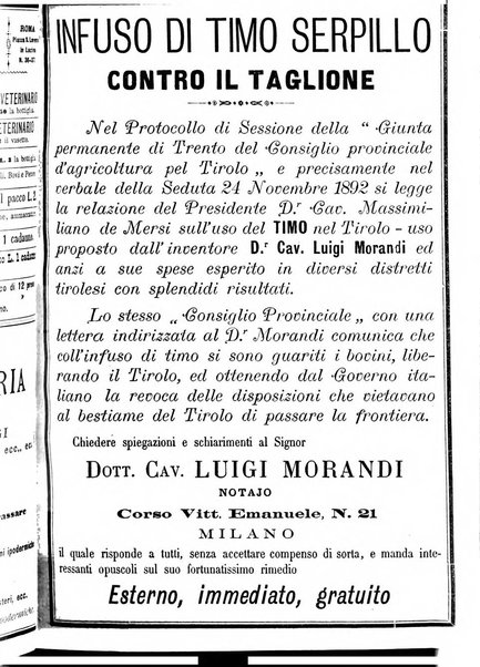 La clinica veterinaria rivista di medicina e chirurgia pratica degli animali domestici