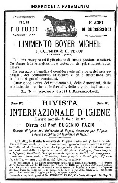 La clinica veterinaria rivista di medicina e chirurgia pratica degli animali domestici