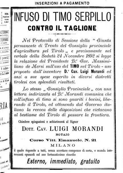 La clinica veterinaria rivista di medicina e chirurgia pratica degli animali domestici