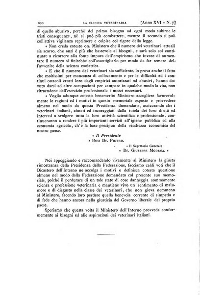 La clinica veterinaria rivista di medicina e chirurgia pratica degli animali domestici