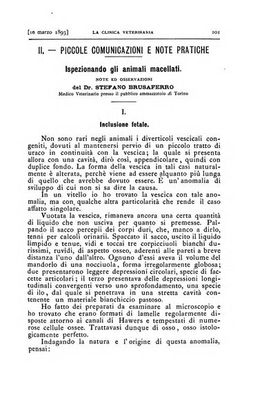 La clinica veterinaria rivista di medicina e chirurgia pratica degli animali domestici