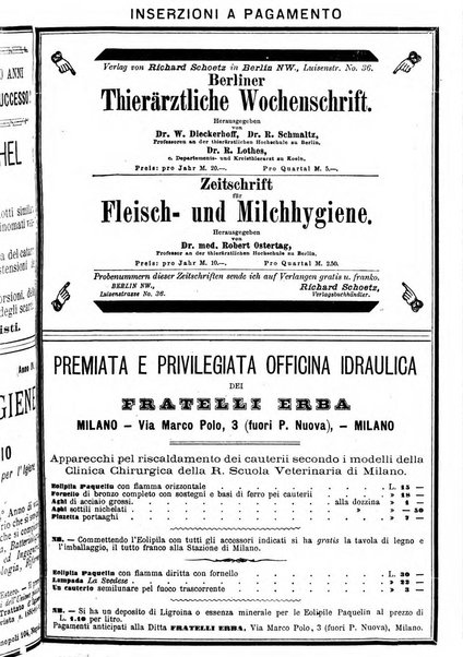 La clinica veterinaria rivista di medicina e chirurgia pratica degli animali domestici