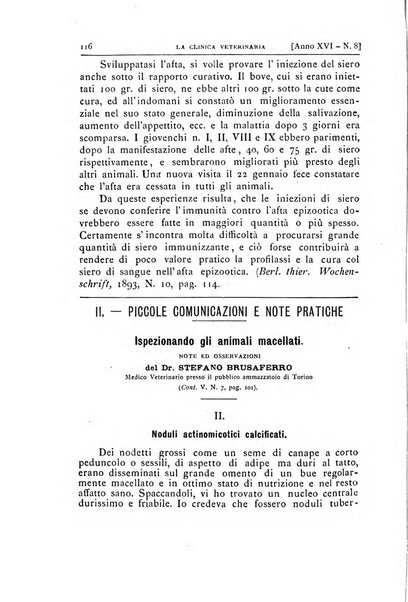 La clinica veterinaria rivista di medicina e chirurgia pratica degli animali domestici