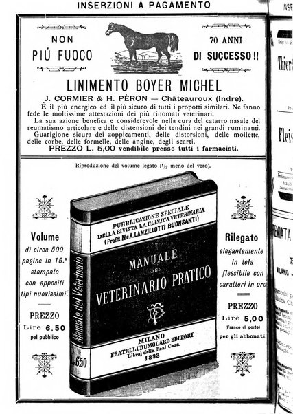 La clinica veterinaria rivista di medicina e chirurgia pratica degli animali domestici