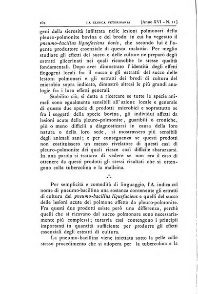 La clinica veterinaria rivista di medicina e chirurgia pratica degli animali domestici