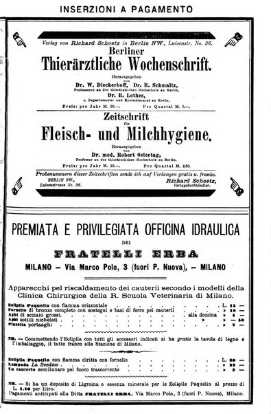 La clinica veterinaria rivista di medicina e chirurgia pratica degli animali domestici