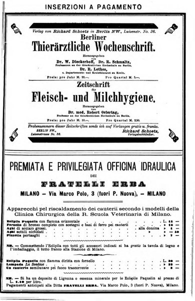 La clinica veterinaria rivista di medicina e chirurgia pratica degli animali domestici