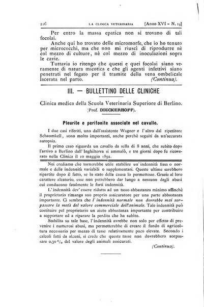 La clinica veterinaria rivista di medicina e chirurgia pratica degli animali domestici