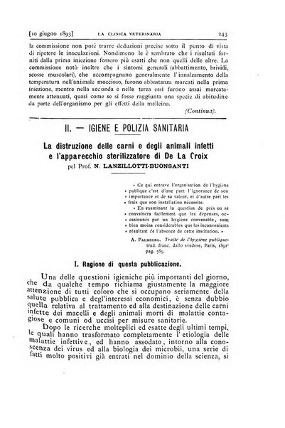 La clinica veterinaria rivista di medicina e chirurgia pratica degli animali domestici