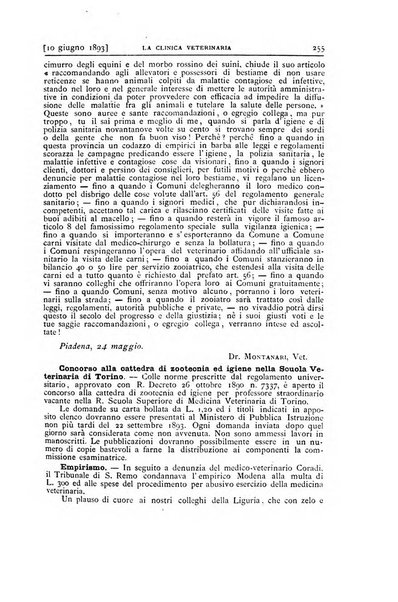 La clinica veterinaria rivista di medicina e chirurgia pratica degli animali domestici