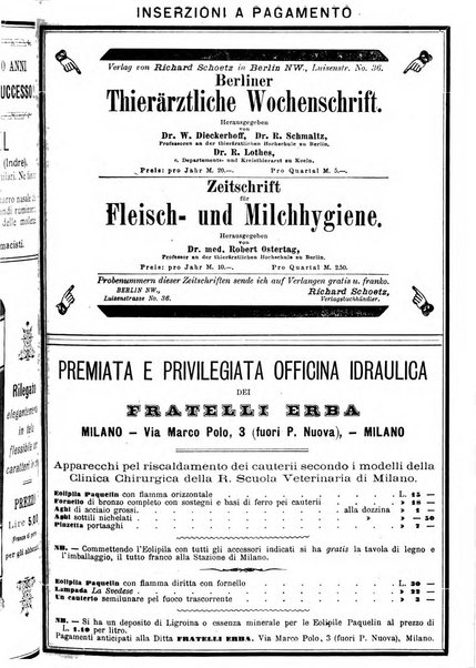 La clinica veterinaria rivista di medicina e chirurgia pratica degli animali domestici