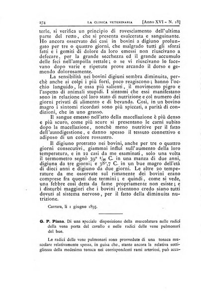 La clinica veterinaria rivista di medicina e chirurgia pratica degli animali domestici