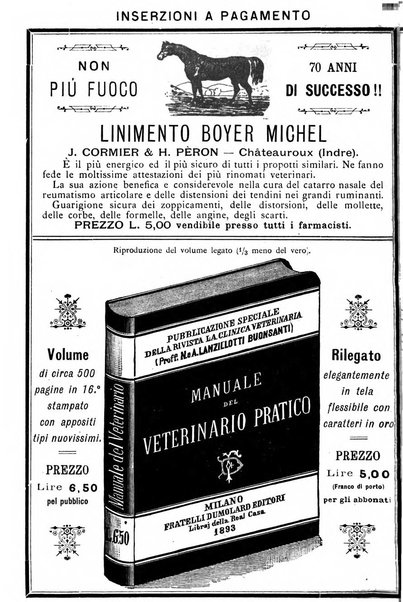 La clinica veterinaria rivista di medicina e chirurgia pratica degli animali domestici