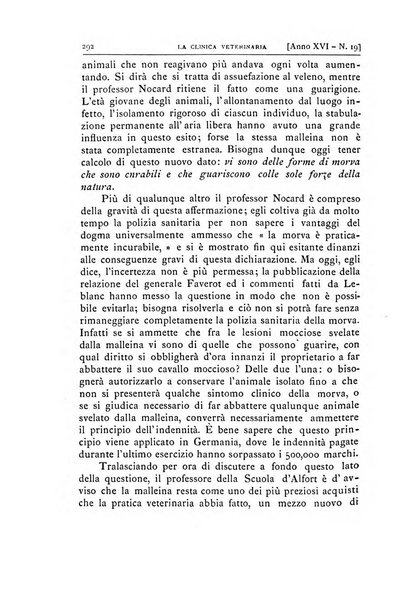 La clinica veterinaria rivista di medicina e chirurgia pratica degli animali domestici