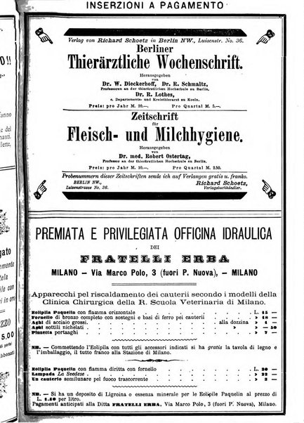 La clinica veterinaria rivista di medicina e chirurgia pratica degli animali domestici