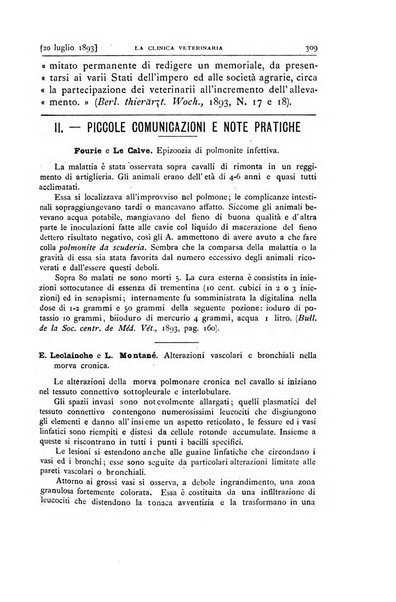 La clinica veterinaria rivista di medicina e chirurgia pratica degli animali domestici