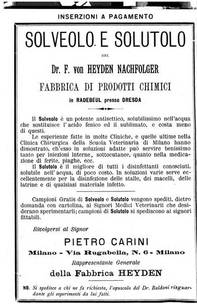 La clinica veterinaria rivista di medicina e chirurgia pratica degli animali domestici