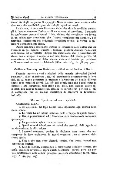 La clinica veterinaria rivista di medicina e chirurgia pratica degli animali domestici