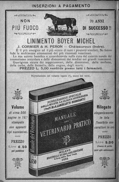 La clinica veterinaria rivista di medicina e chirurgia pratica degli animali domestici