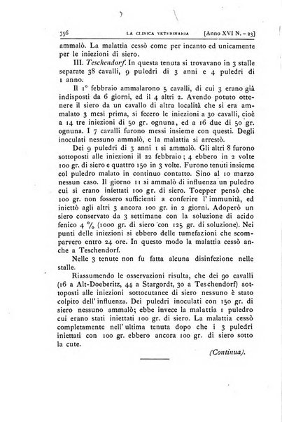 La clinica veterinaria rivista di medicina e chirurgia pratica degli animali domestici