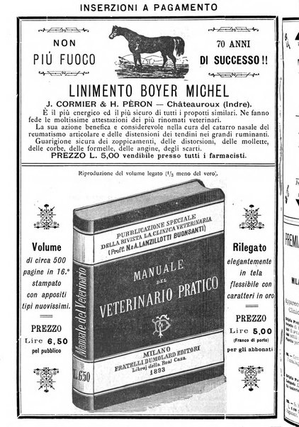 La clinica veterinaria rivista di medicina e chirurgia pratica degli animali domestici