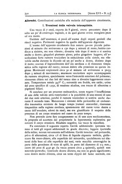 La clinica veterinaria rivista di medicina e chirurgia pratica degli animali domestici