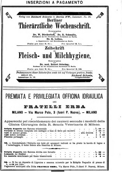 La clinica veterinaria rivista di medicina e chirurgia pratica degli animali domestici