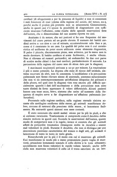 La clinica veterinaria rivista di medicina e chirurgia pratica degli animali domestici