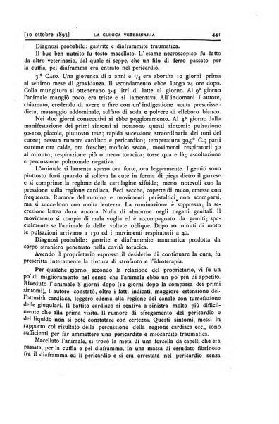 La clinica veterinaria rivista di medicina e chirurgia pratica degli animali domestici