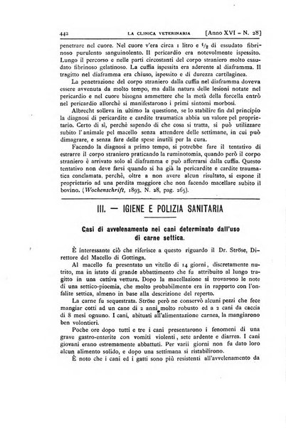 La clinica veterinaria rivista di medicina e chirurgia pratica degli animali domestici