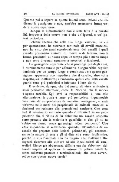 La clinica veterinaria rivista di medicina e chirurgia pratica degli animali domestici