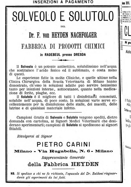 La clinica veterinaria rivista di medicina e chirurgia pratica degli animali domestici