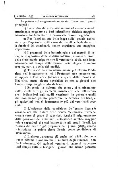 La clinica veterinaria rivista di medicina e chirurgia pratica degli animali domestici