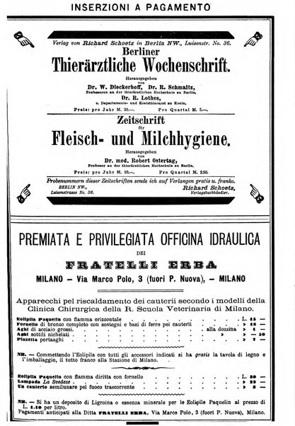 La clinica veterinaria rivista di medicina e chirurgia pratica degli animali domestici