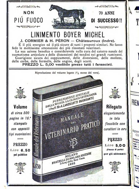 La clinica veterinaria rivista di medicina e chirurgia pratica degli animali domestici