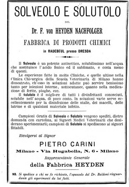 La clinica veterinaria rivista di medicina e chirurgia pratica degli animali domestici