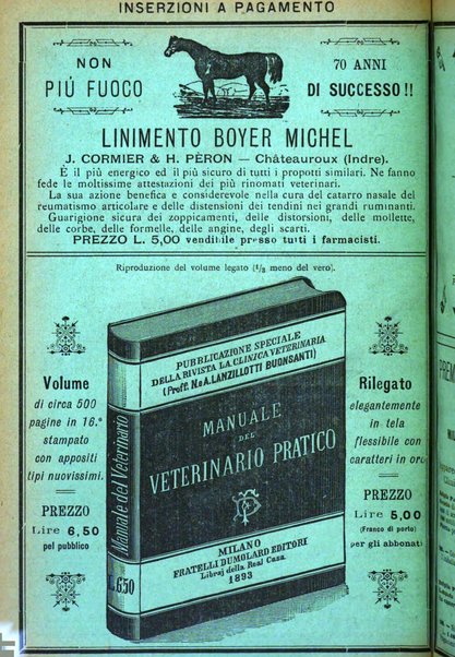 La clinica veterinaria rivista di medicina e chirurgia pratica degli animali domestici