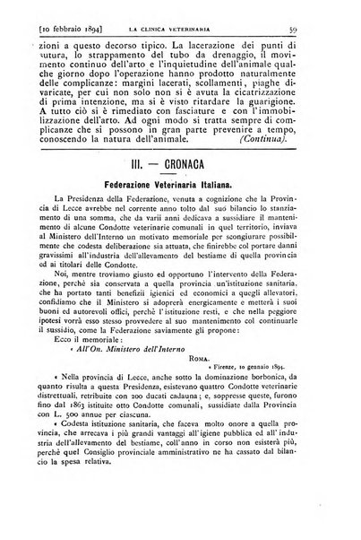 La clinica veterinaria rivista di medicina e chirurgia pratica degli animali domestici