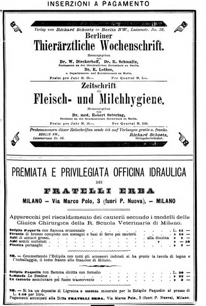 La clinica veterinaria rivista di medicina e chirurgia pratica degli animali domestici