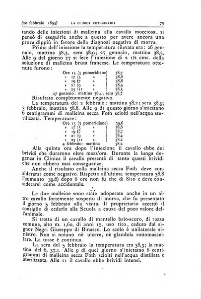 La clinica veterinaria rivista di medicina e chirurgia pratica degli animali domestici