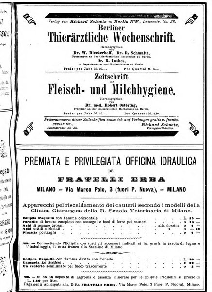 La clinica veterinaria rivista di medicina e chirurgia pratica degli animali domestici