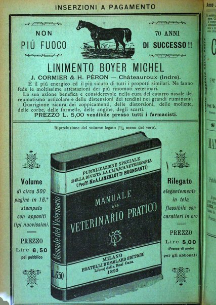 La clinica veterinaria rivista di medicina e chirurgia pratica degli animali domestici