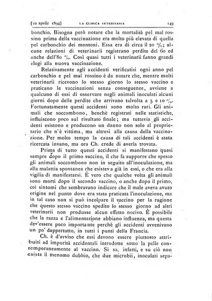 La clinica veterinaria rivista di medicina e chirurgia pratica degli animali domestici