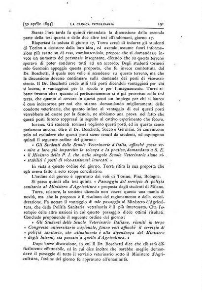 La clinica veterinaria rivista di medicina e chirurgia pratica degli animali domestici