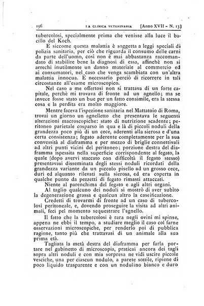 La clinica veterinaria rivista di medicina e chirurgia pratica degli animali domestici